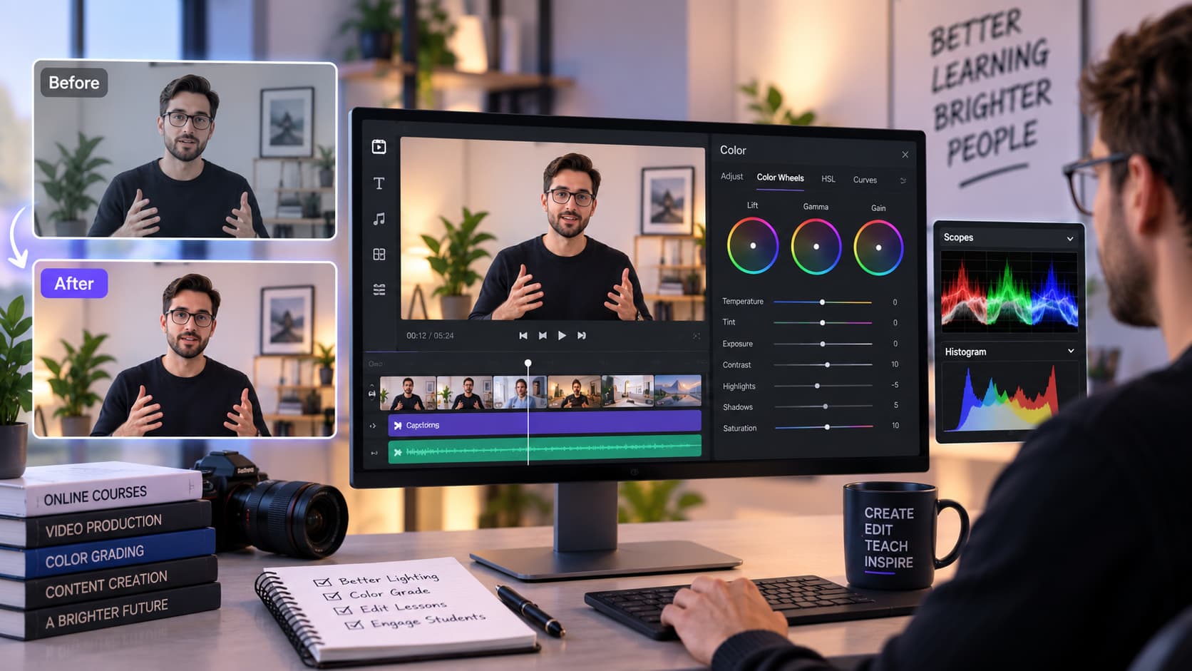 How to Color Grade Your Course Videos for a More Professional Look
