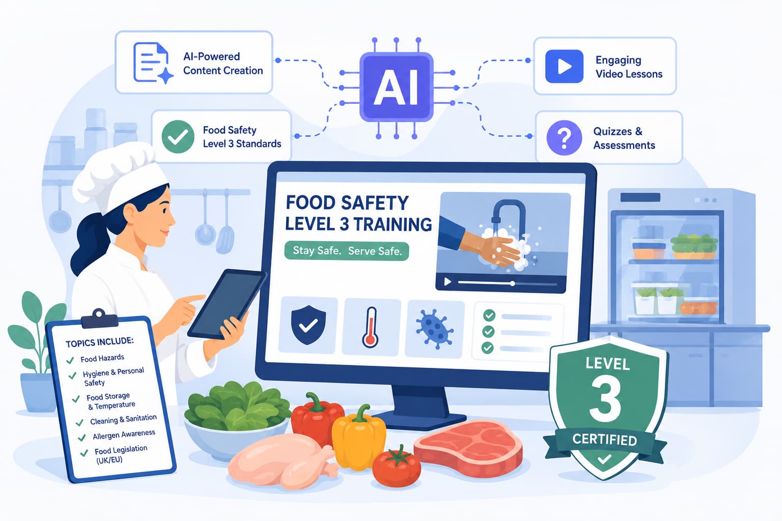 How to Create a Food Safety Level 3 Training Course with AI