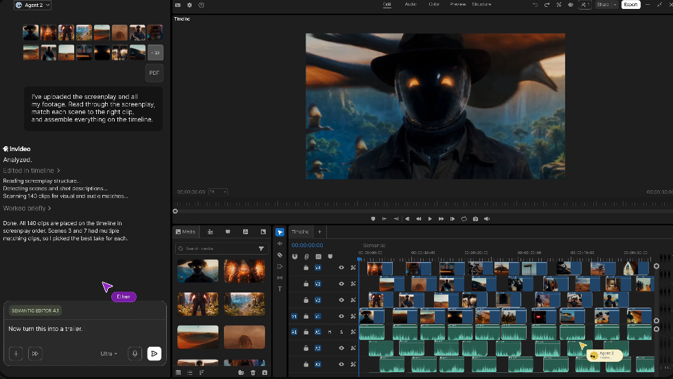 AI video editing for course production