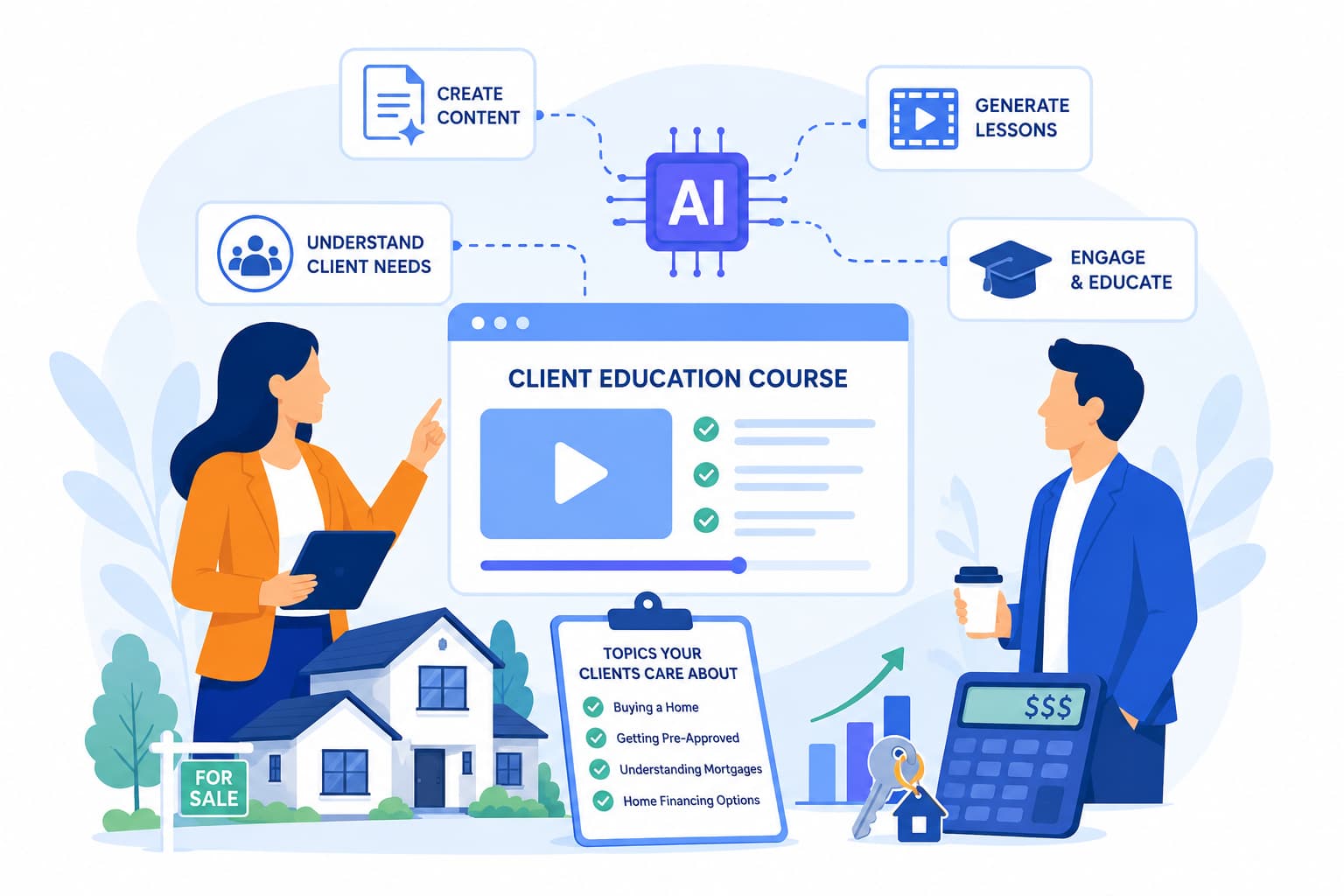 How Real Estate Agents Can Create Homebuyer Education Courses with AI